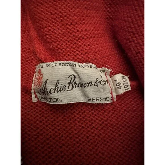 Vintage Archie Brown & Son Zip Up Hoodie Adult‎ Size 40 100% Wool - Picture 8 of 12